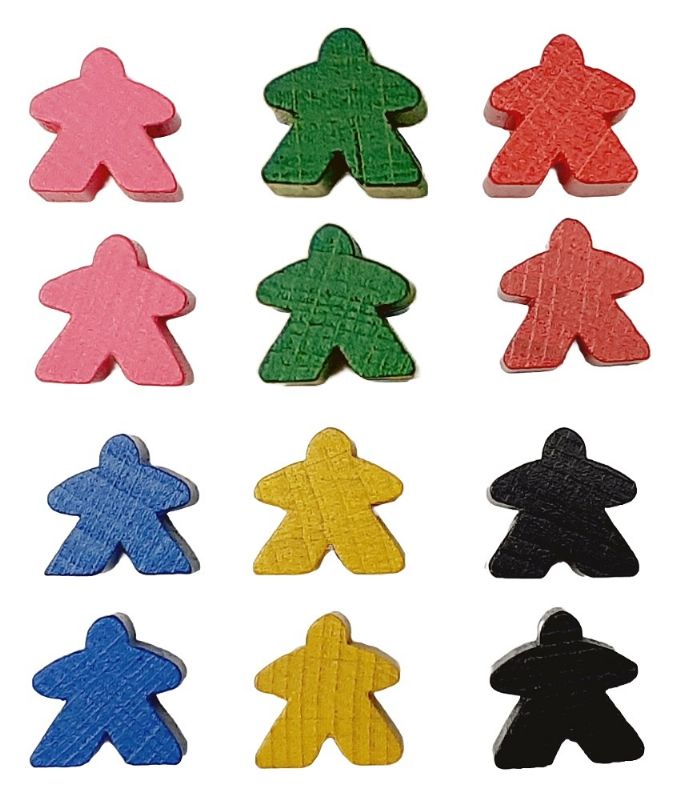 Carcassonne Map Basic Meeple Set
